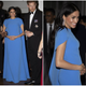 (l-r) Meghan, Duchess of Sussex and Prince Harry arrive for the State dinner on October 23, 2018 in Suva, Fiji; Meghan, Duchess of Sussex.